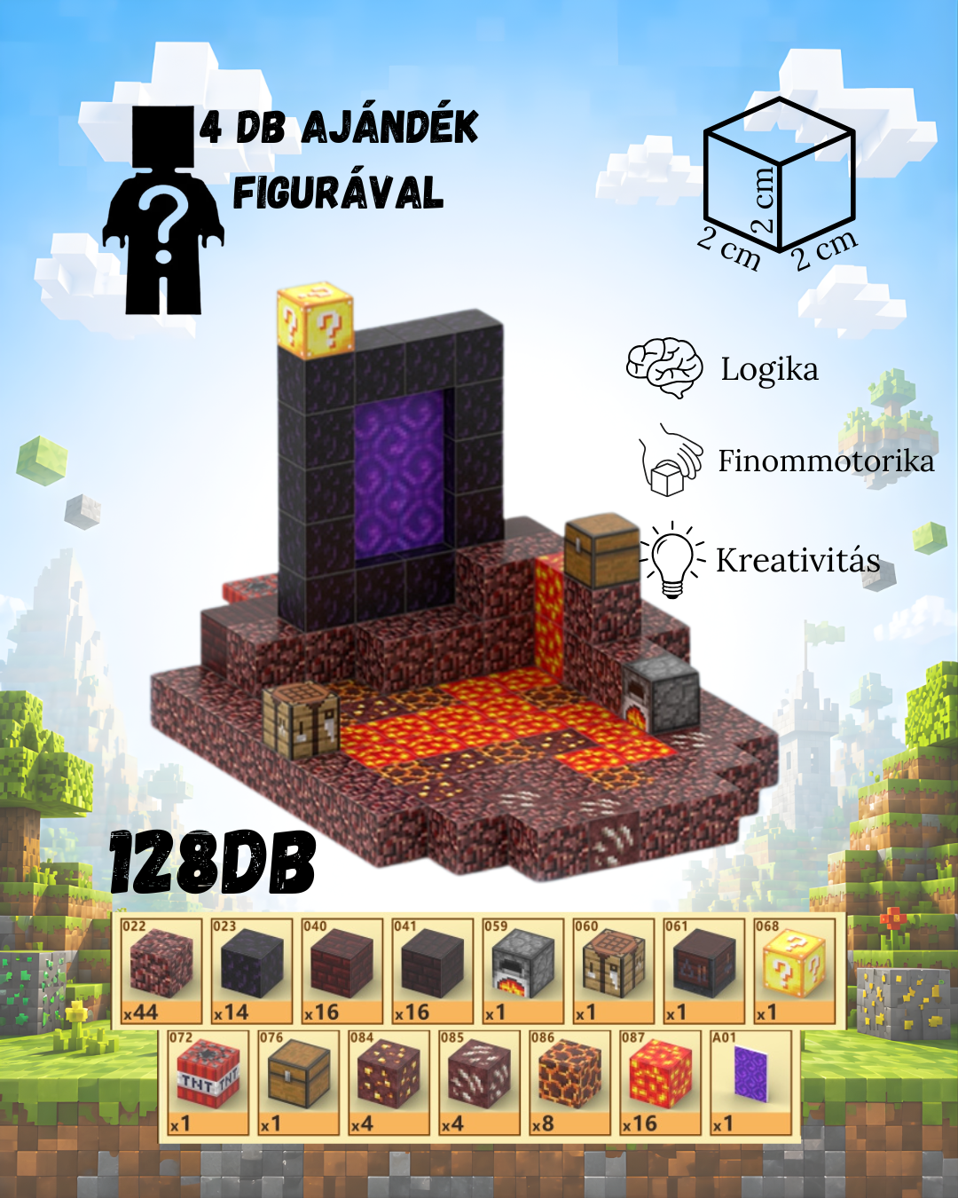MágnesMóka - "Láva birodalom" 128 darabos készlet
