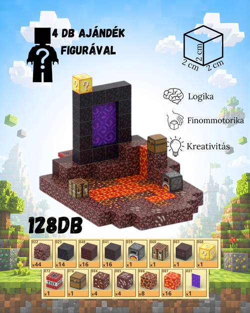 MágnesMóka - "Láva birodalom" 128 darabos készlet